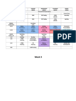 Week 3 Timetable