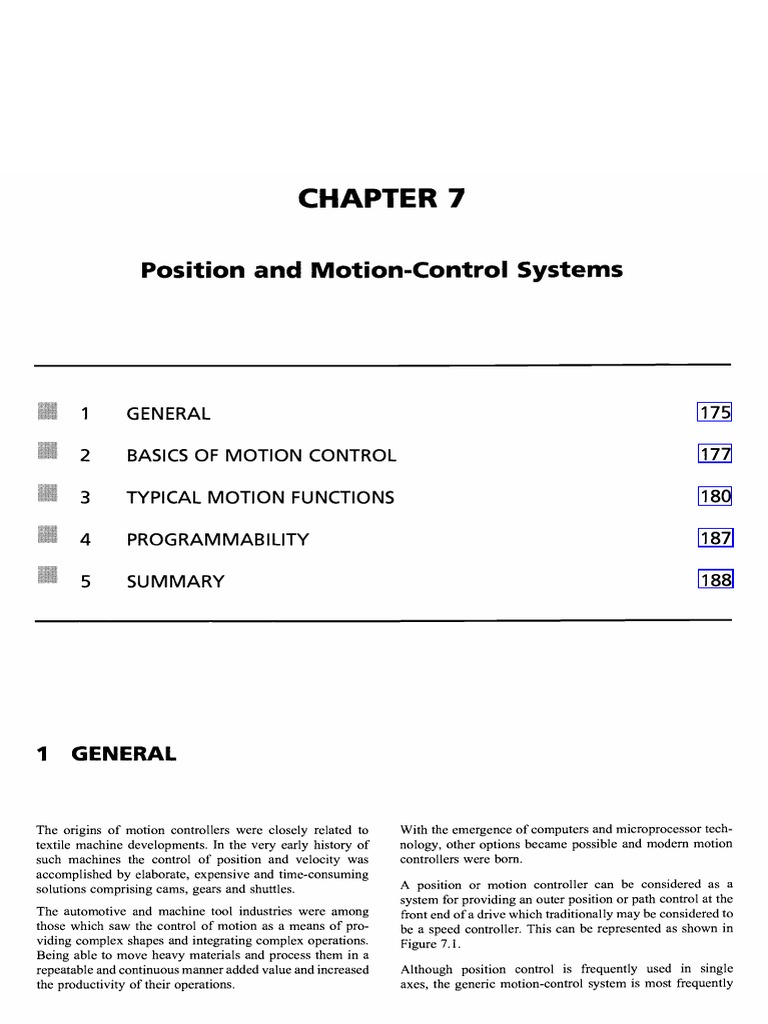 Position and MotionControl Systems PDF Numerical Control