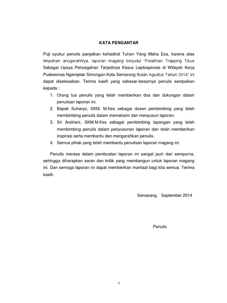 Kata Pengantar Magang