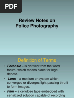 Review Notes in Police Photography