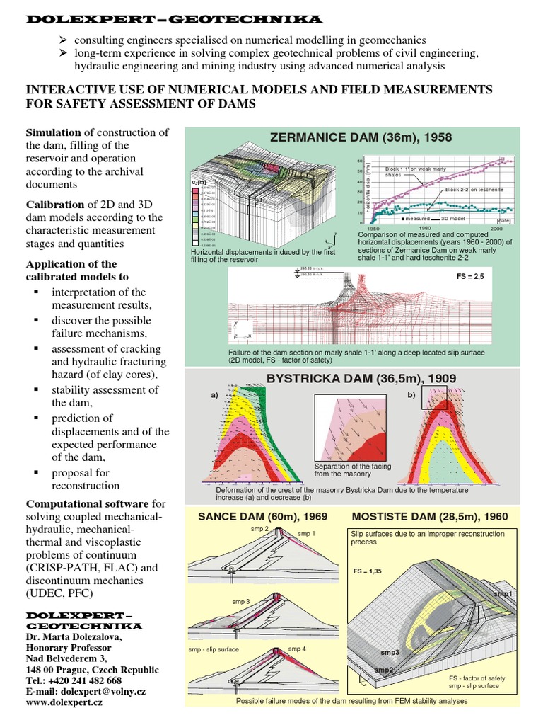 Dam Safety Assessment with Numerical Models | PDF | Computer Simulation ...