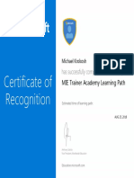 microsoft education training certificate