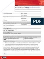 Application Form - To Accompany CV