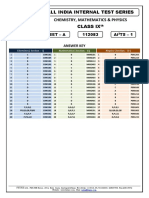 All India Internal Test Series: Ai TS - 1 112083 Set - A