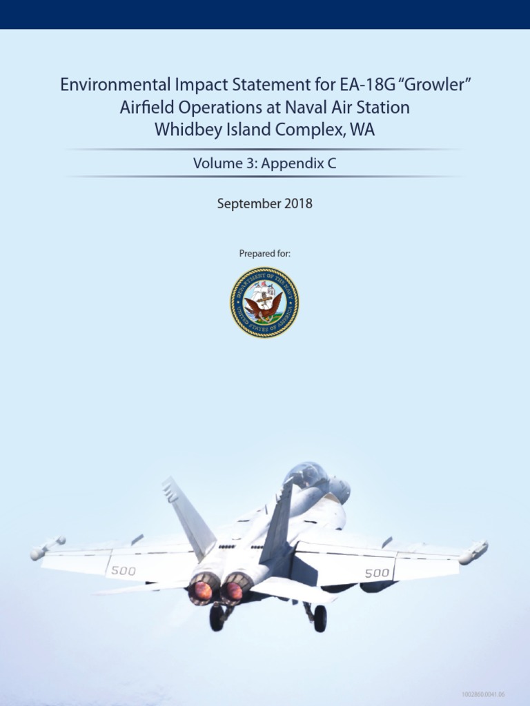 Volume 3 of Final Environmental Impact Statement For EA-18G Growler  Operations at Naval Air Station Whidbey Island | PDF | Air Pollution |  Clean Air Act (United States)