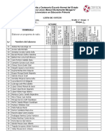 Lista de Cotejo Español