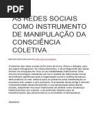 João Carlos Figueiredo - As Redes Sociais Como Instrumento de Manipulação Da Consciência Coletiva