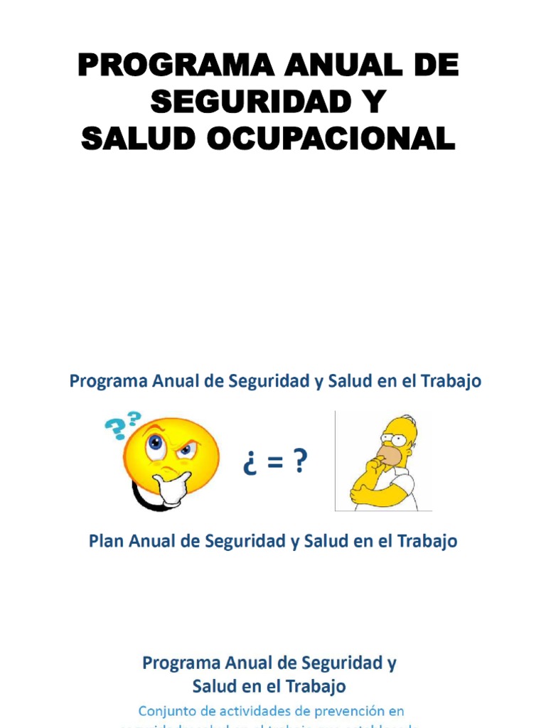 Plan Anual de Seguridad y Salud Ocupacional: Un marco integral para la ...