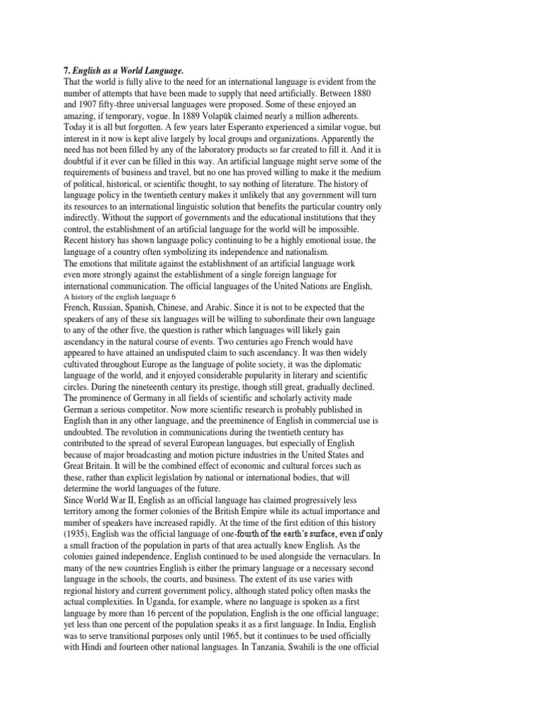 The Rise of English as a Global Language | PDF | United Kingdom | Internet