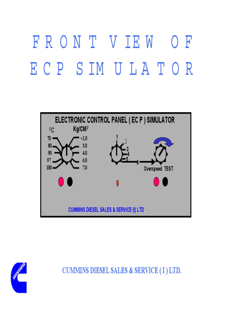 Front View OF Ecp Sim Ulator: Electronic Control Panel (Ec P) Simulator ...