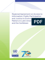 Regional Agreement On Access To Information, Public Participation and Justice in Environmental Matters in Latin America and The Caribbean