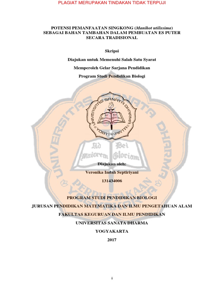 Singkong Bhn Tambahan Dlm Pembuatan Es Puter 0d Pdf