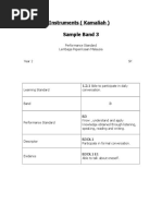 Sample of Instruments (Kamaliah) Sample Band 3: 1.2.1 Able To Participate in Daily