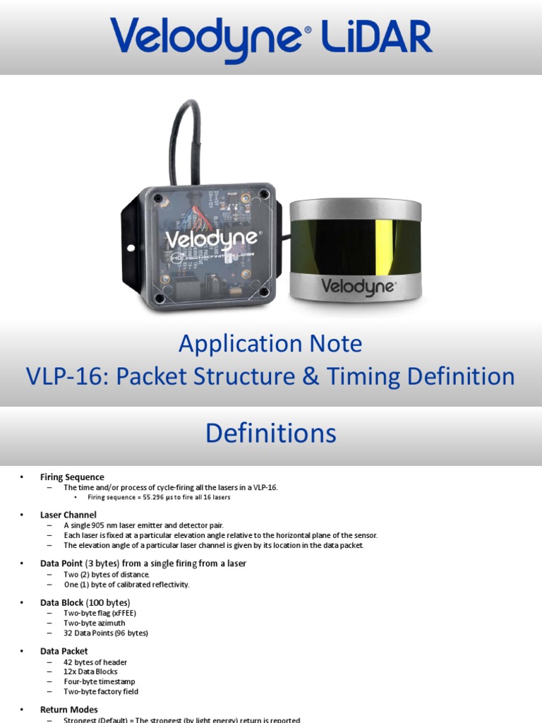 63-9276 Rev C VLP-16 Application Note - Packet Structure Timing ...
