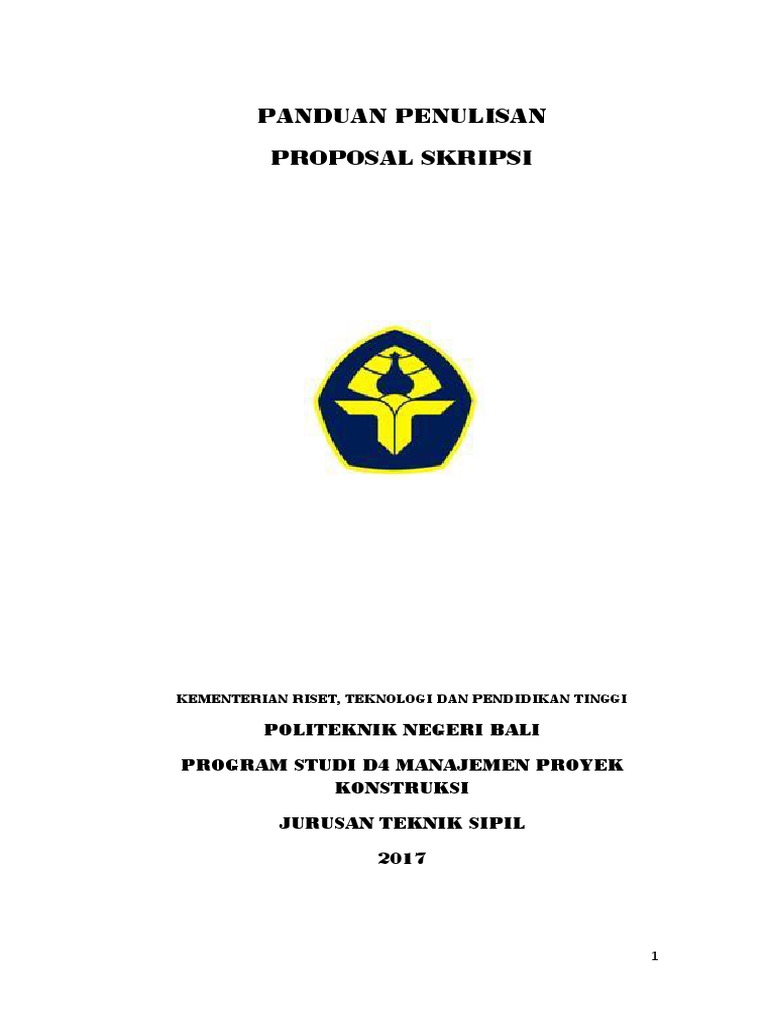 Panduan Proposal Skripsi PDF | PDF