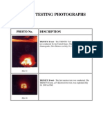 Atomic Testing Photographs: Photo No. Description