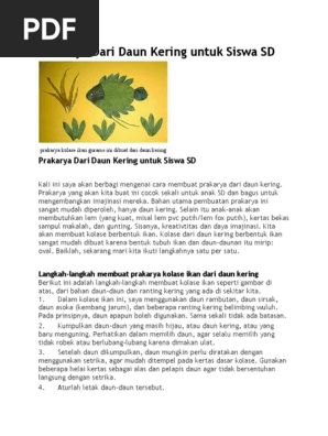 40 Koleksi Gambar Kolase Dari Daun Kering Anak Sd Gratis Terbaik