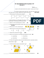 Division Mathematics Quiz '07: Grade 3