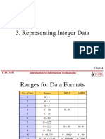 Representing Integer Data: ITEC 1011 Introduction To Information Technologies