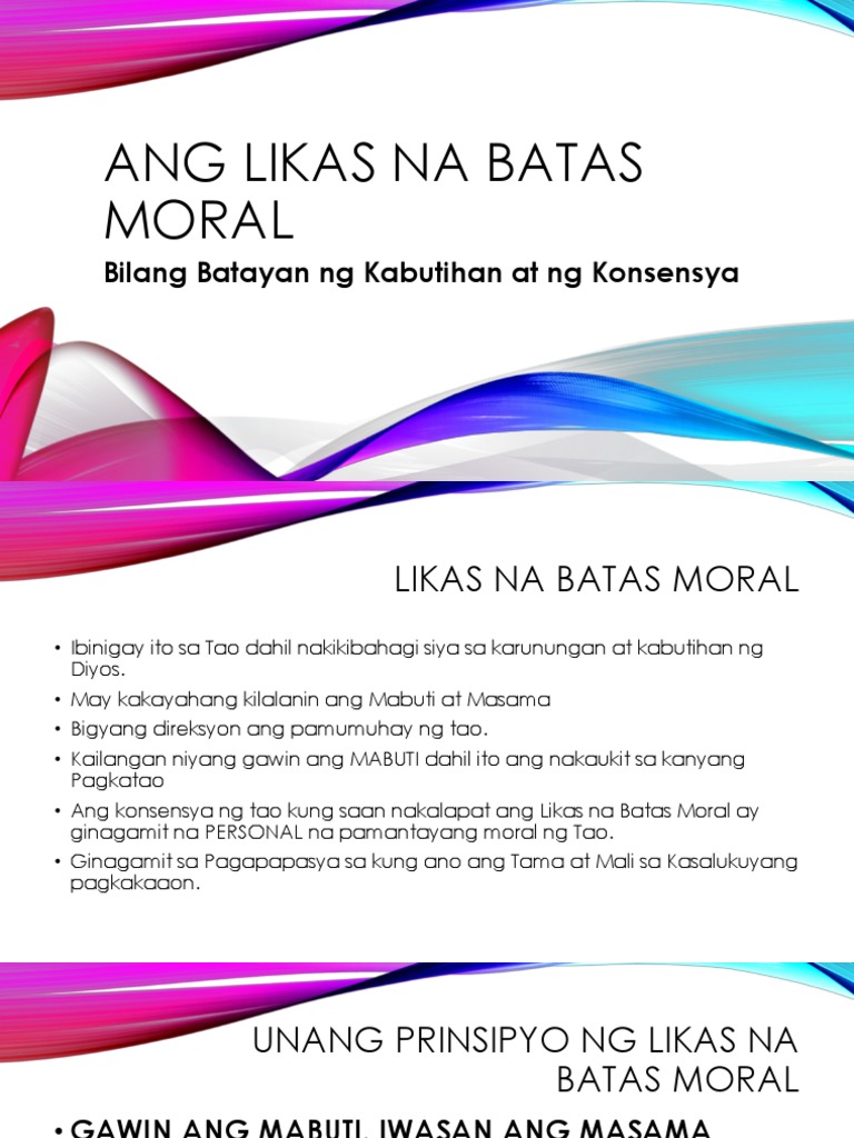 Ang Likas Na Batas Moral