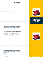 Using Power Point: Blank Slide