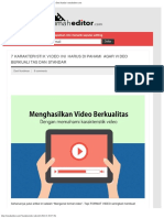 7 Karakteristik Video Ini Harus Dipahami Agar Video Berkualitas