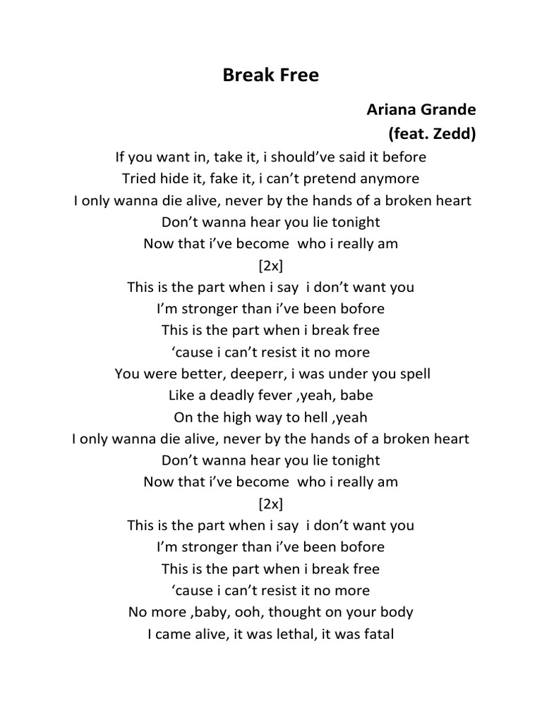 Break FreeAriana Grande PDF
