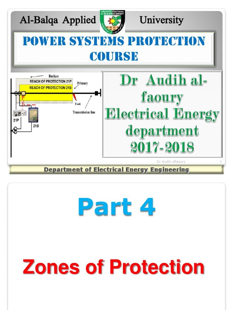 Power Systems Protection Course AlBalqa Applied University PDF Power (Physics