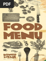 Bongo Nyah Food Menu PDF