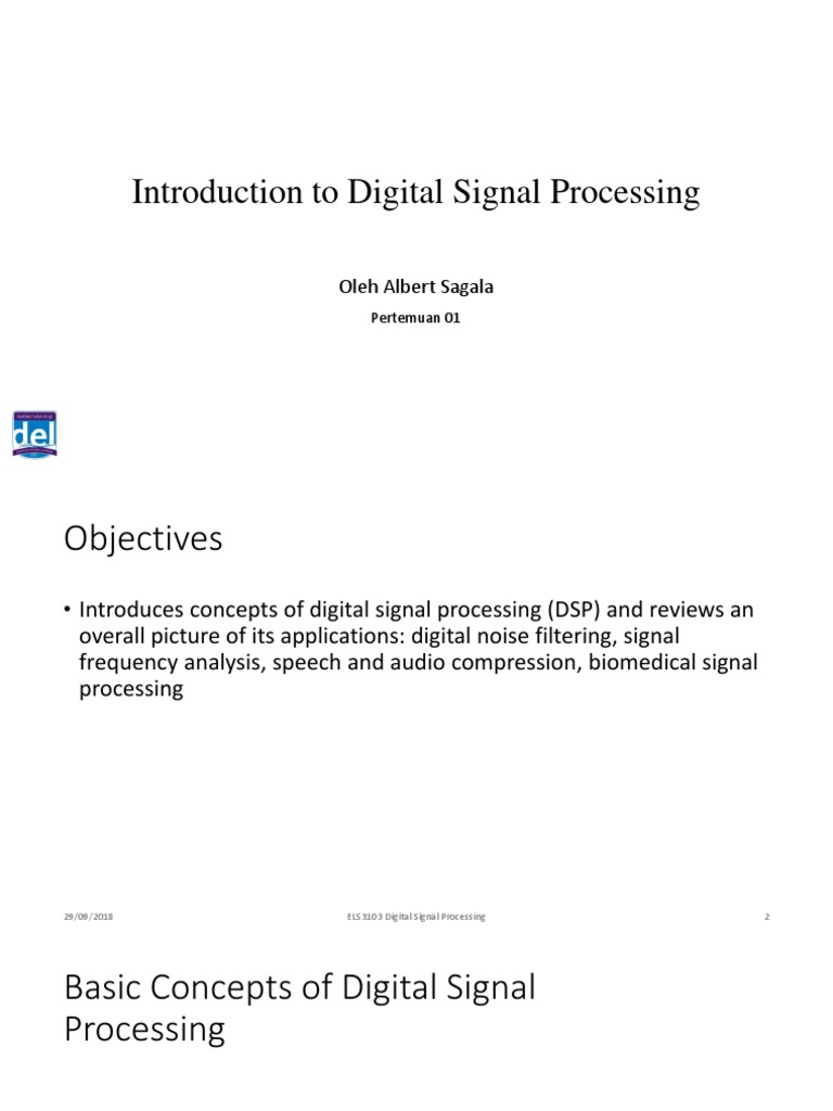 Introduction To Digital Signal Processing Oleh Albert Sagala PDF