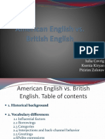 American English Vs British