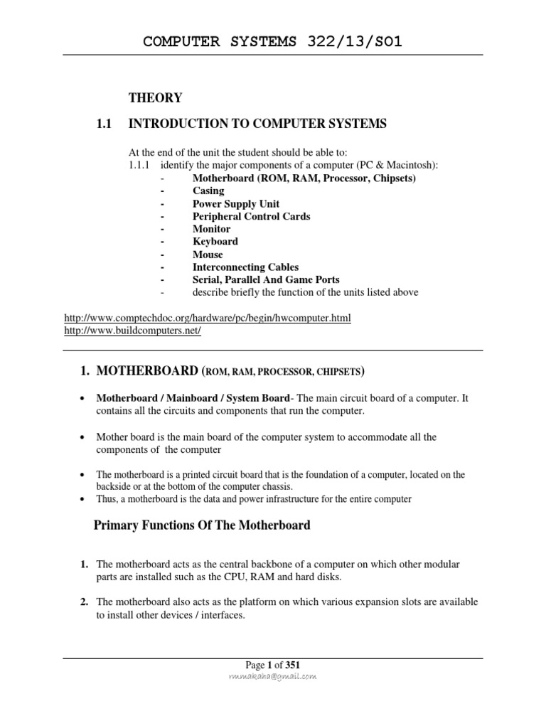 Computer Systems / Servicing | PDF | Central Processing Unit | Personal ...