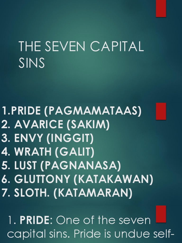 An Analysis of the Seven Capital Sins and the Seven Virtues that