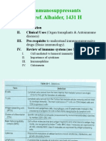 Immunosuppressants Prof. Alhaider, 1431 H