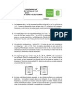 Termodinámica II - Taller #1 problemas de gases y mezclas