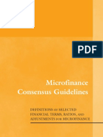 Micro Finance Consensus Guidelines