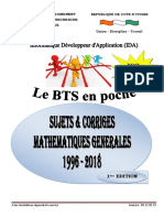 Annale Des Sujets Et Corrigés BTS de Mathématiques Générales IDA 2