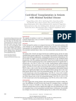 Cord-Blood Transplantation in Patients With Minimal Residual Disease
