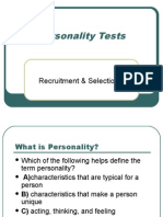 Personality Tests: Recruitment & Selection