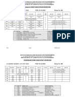 Master Time Table Wef 01-10-2018