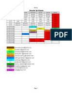 Horario de Clases 2018