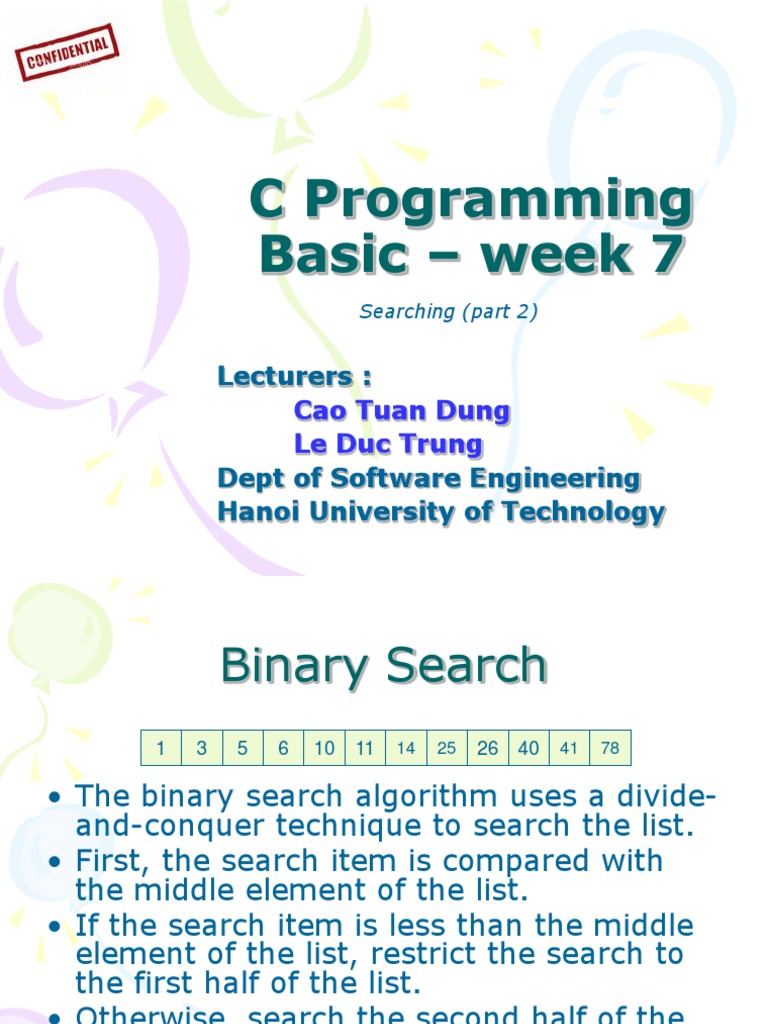 C Programming Basic - Week 7: Lecturers | PDF | Computer Programming ...