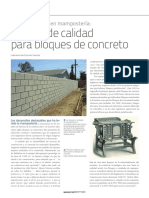 Control de calidad para bloques de concreto