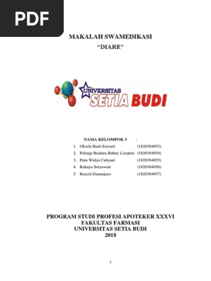 Makalah Swamedikasi Diare