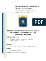 Estudio Hidrogeológico de Suelo de Cuenca Sedimentaria en Depósito Aluvial