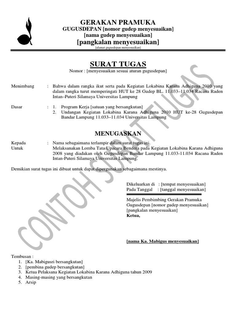Contoh Surat Tugas Kolektif Ltub Lka 2010 2