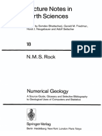 Numerical Geology A Source Guide Glossary and Selective Bibliography To Geological Uses 1