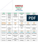 Riverdale Classroom Schedule 2018