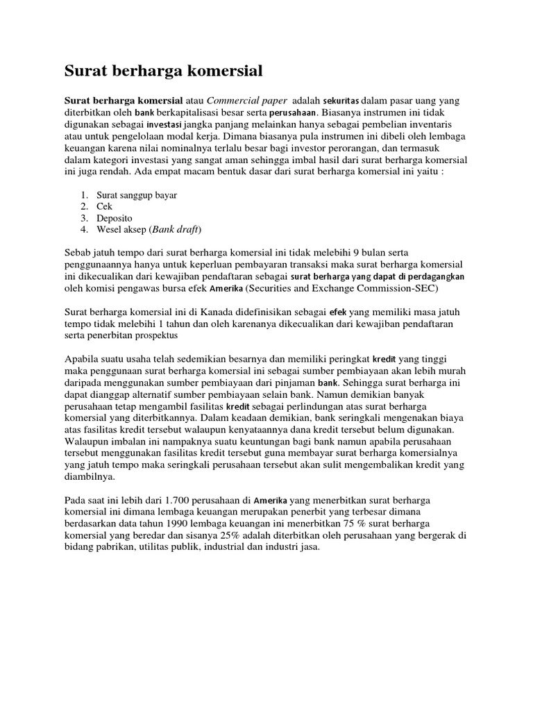 Mercial Paper Pdf