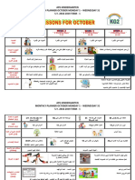 KG2 October Monthly Plan 2018-2019